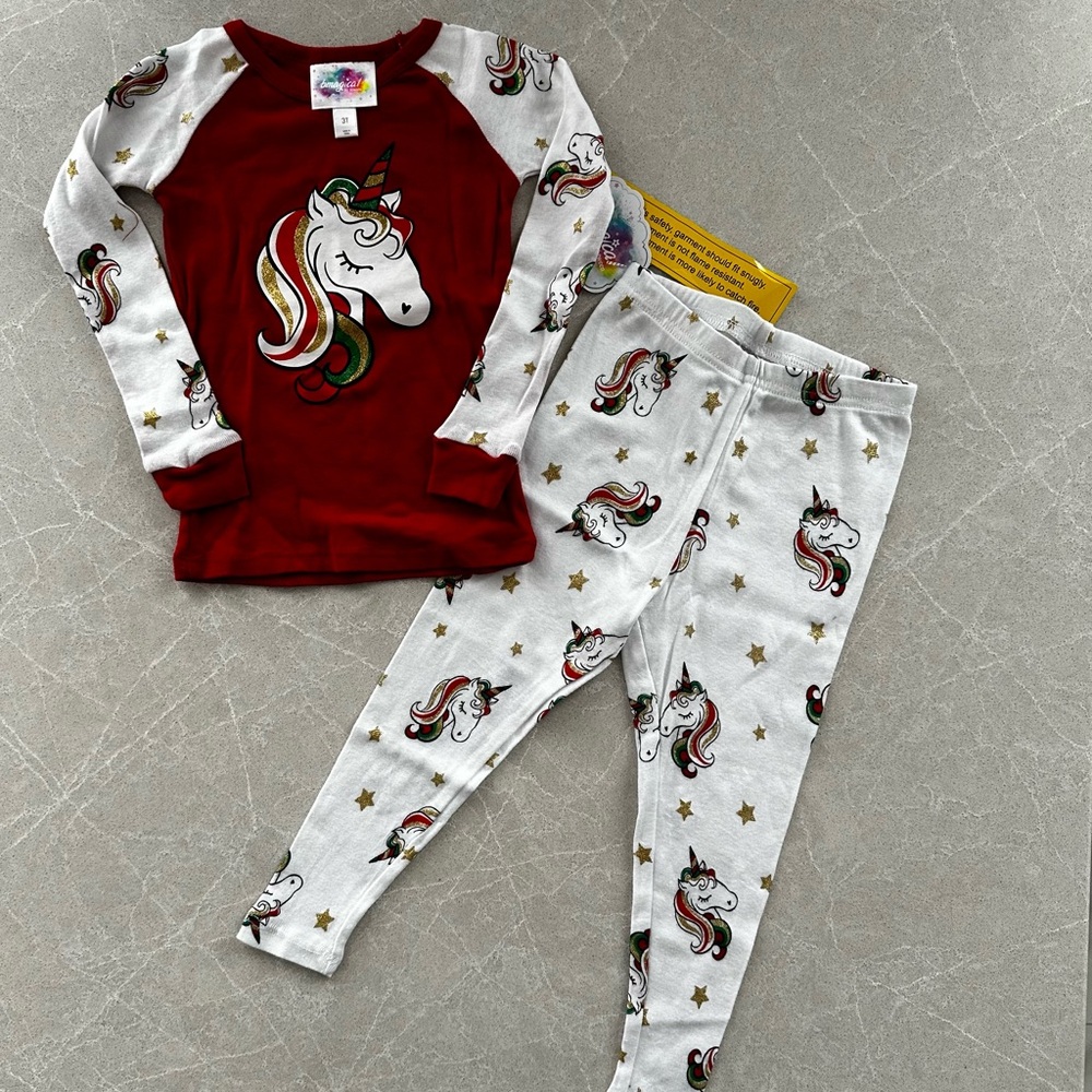 Bmagical by btween girl unicorn pajamas set size 3T  NWT